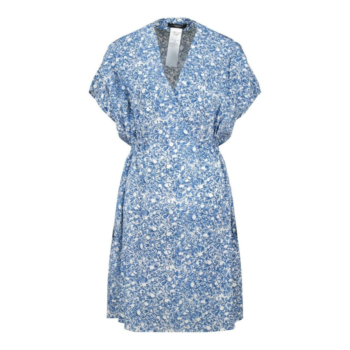 Max Mara Day Dress With Blue And White Floral Pattern