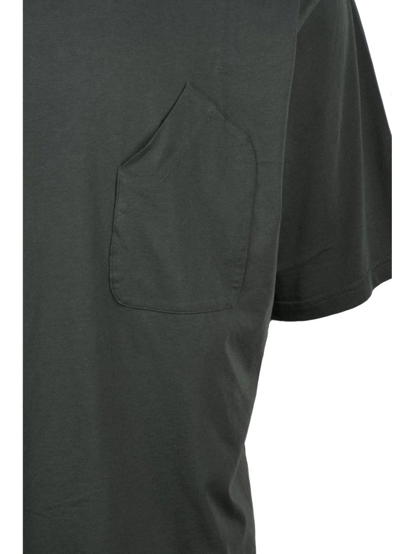 Hevo Military Green Soft Texture Chest Pocket Cotton T-Shirt
