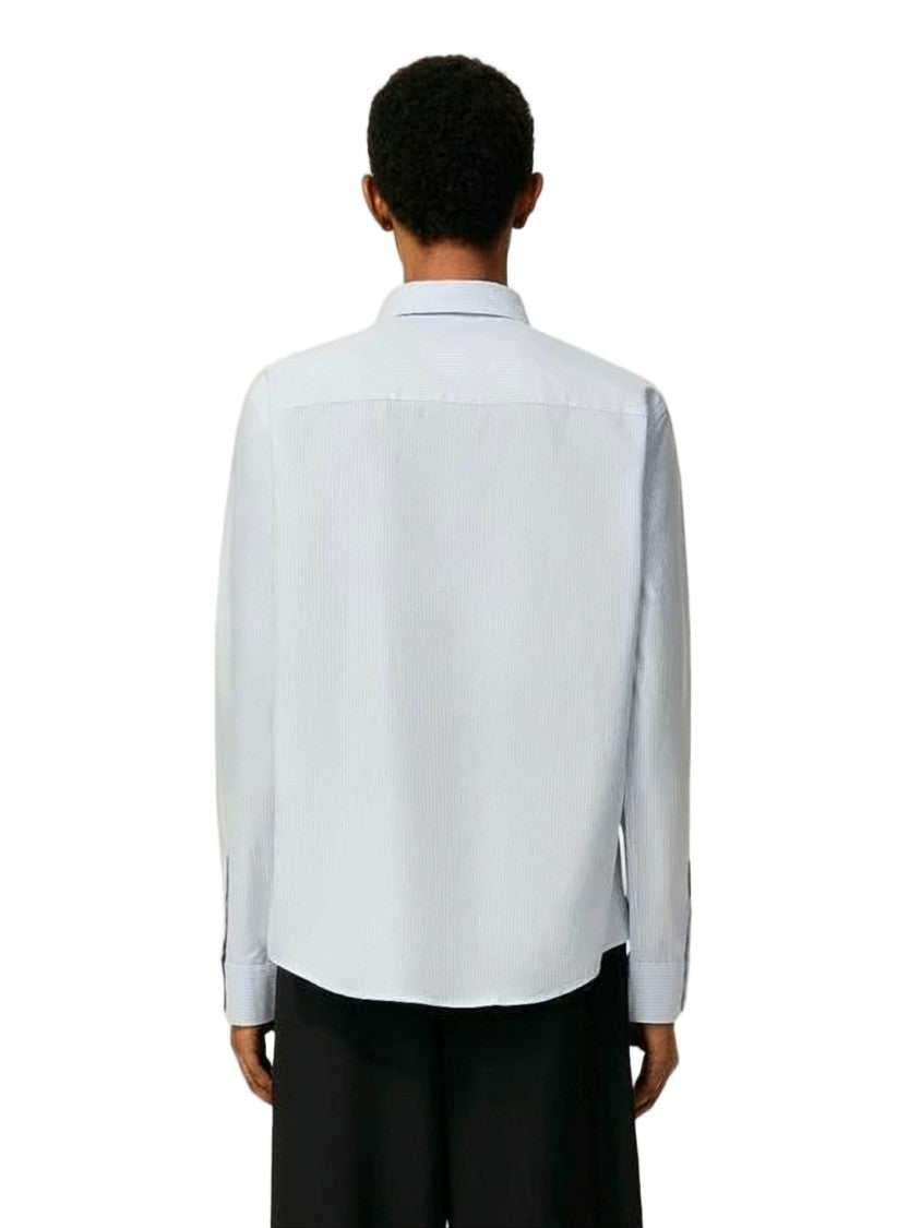 Ami Paris Light Blue Pinstripe Long Sleeve Shirt