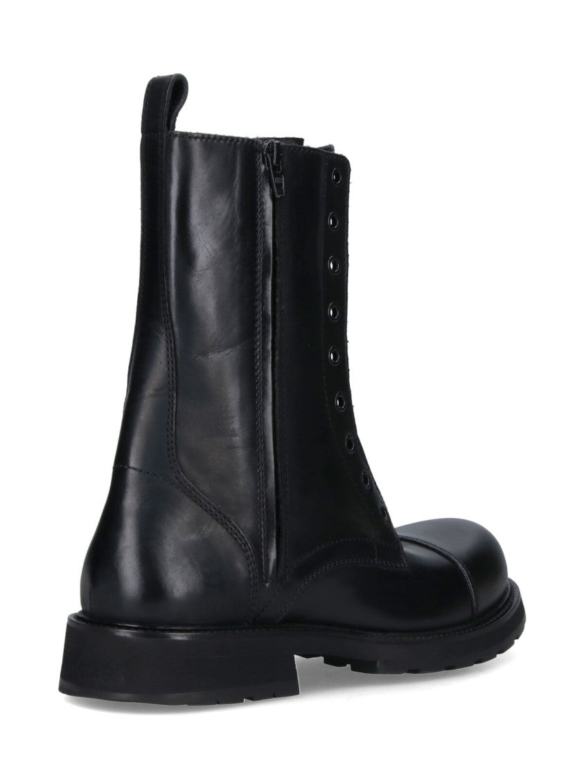 Balenciaga Ankle-High Contemporary Black Boots With Sturdy Sole