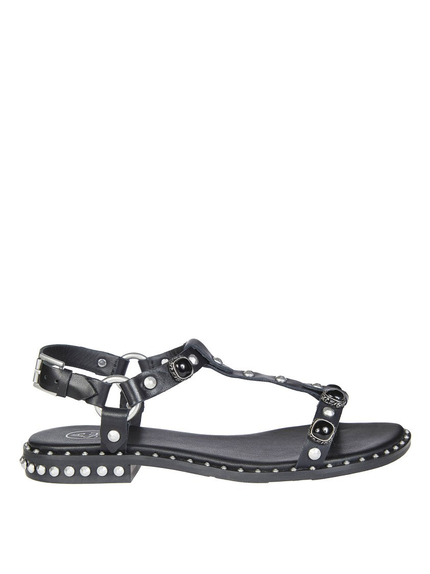 Ash Black A Soft Mustang Studded Sandals