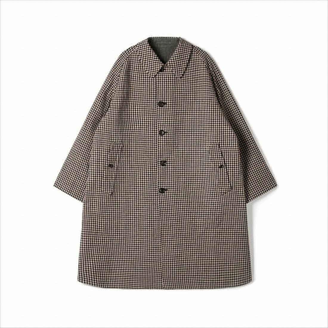 Anatomica Reversible Oversized Cape With Classic Collar And Textured Finish