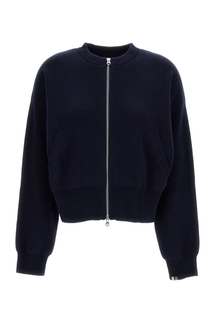 Extreme Cashmere Navy Blue N.478 Xtra Fun Cashmere Zip Cardigan
