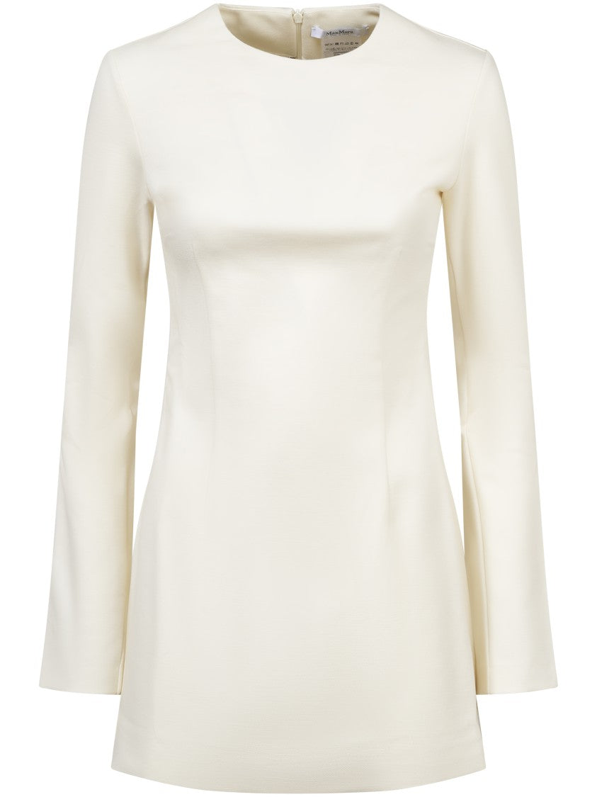 Max Mara Ivory Dress With Refined Tailoring