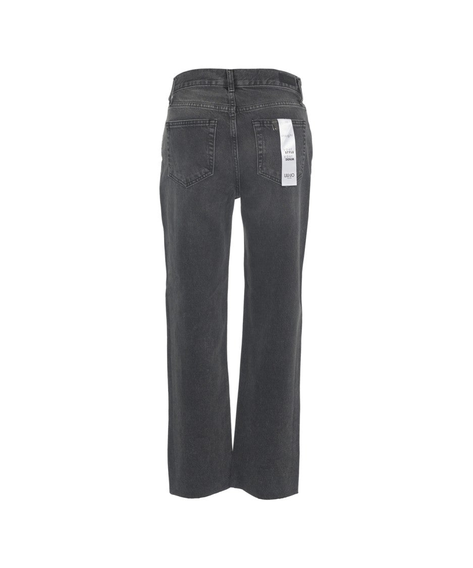 Liu Jo Straight-Leg Jeans With Rhinestones