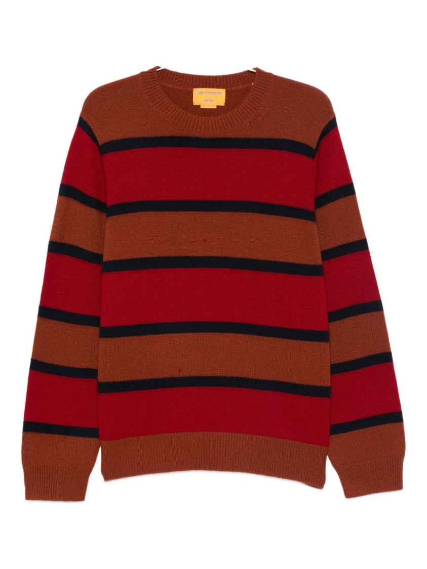 Guest In Residence Relaxed Fit Horizontal Striped Sweater With Ribbed Details