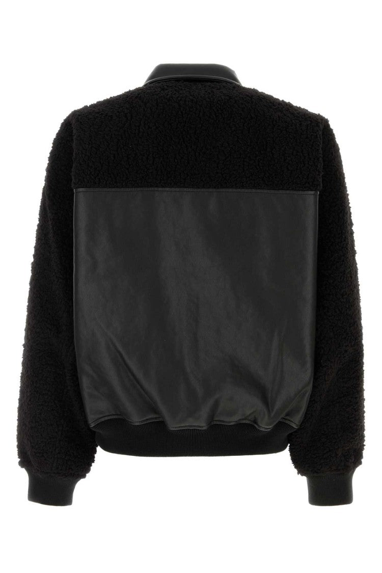 Random Identities Black Synthetic Leather Jacket