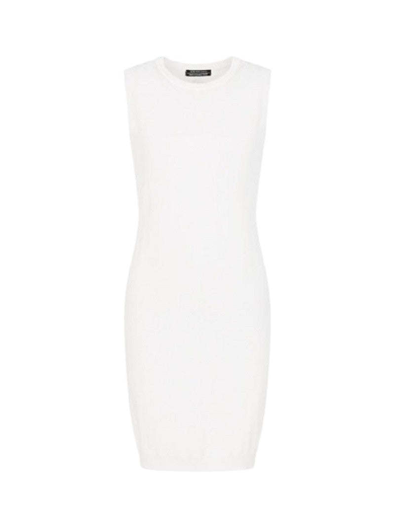 Armani Exchange Fitted Midi Dress With Textured Fabric