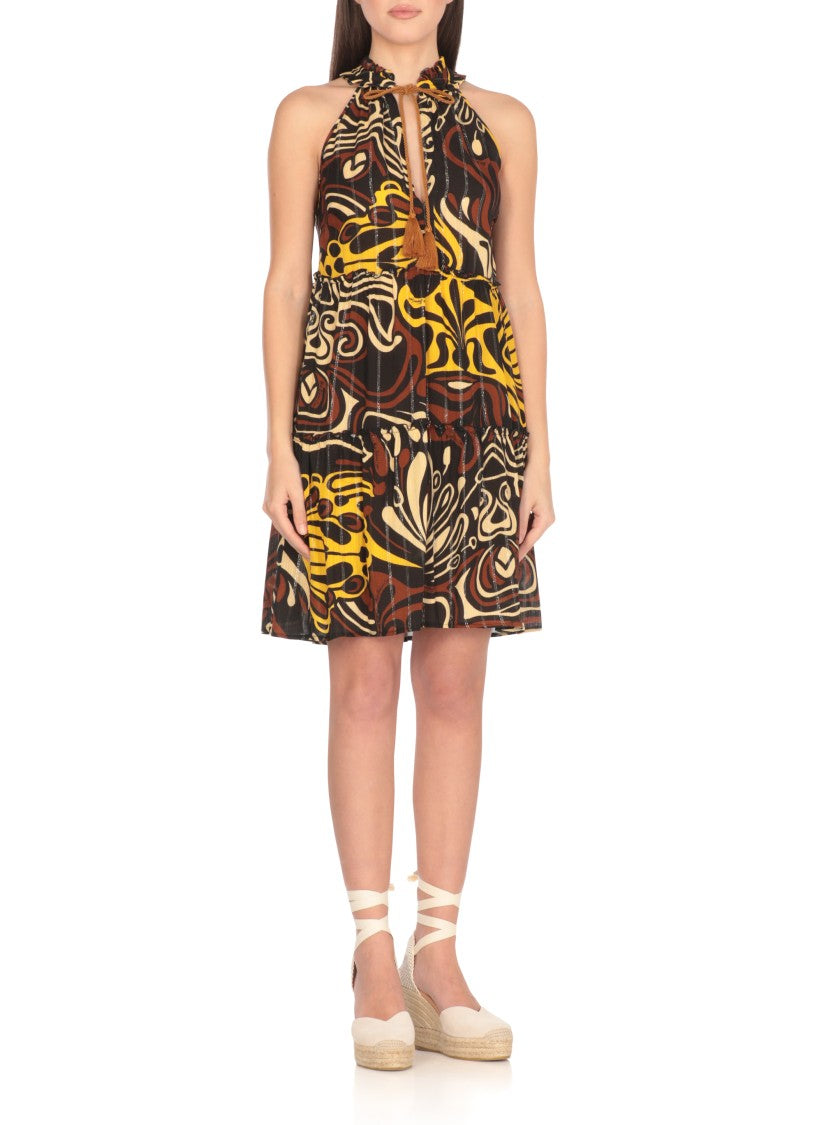 Miss Bikini Contrasting Lurex Viscose Caftan