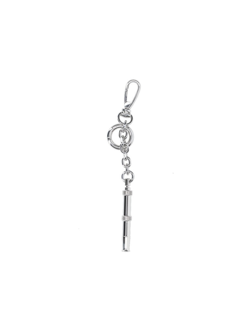 Maison Margiela Silver-Plated Brass Keychain Charm With Whistle Design