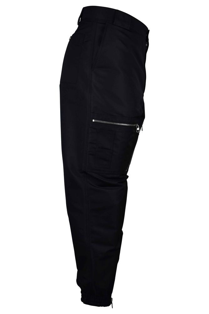 Alexander Mcqueen Cargo-Style Black Pants With Zippered Accents