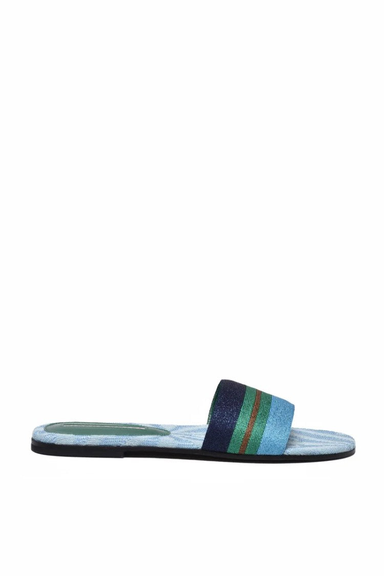 Circus Hotel Lamé Mule - Sky Blue/Blue