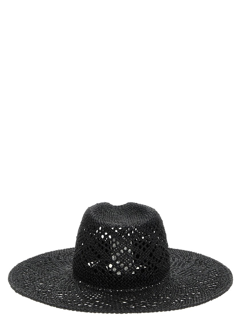 Ruslan Baginskiy Woven Raffia Fedora Hat