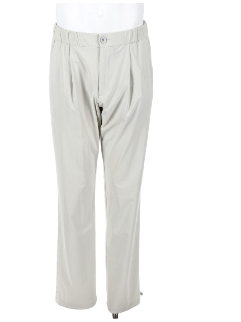 Herno Grey Relaxed Tapered Straight-Leg Pants
