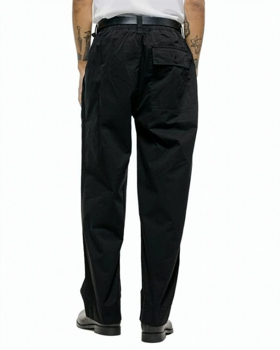 Margaret Howell Relaxed Fit Black Straight Pants With Minimalist Design