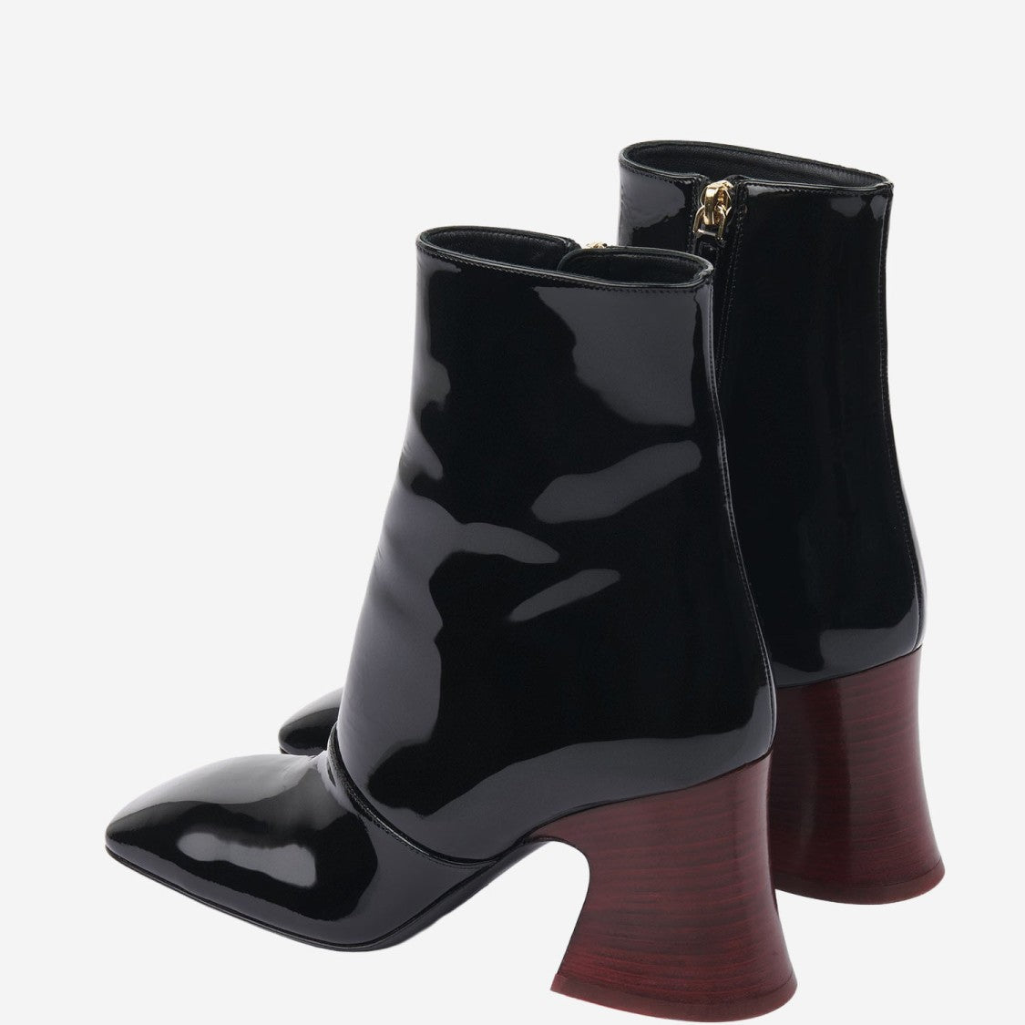 Chloé Janis Ankle Boots With Glossy Calfskin