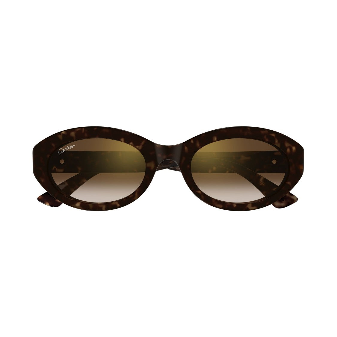Cartier Tortoiseshell Oval Frame Sunglasses With Gradient Lenses
