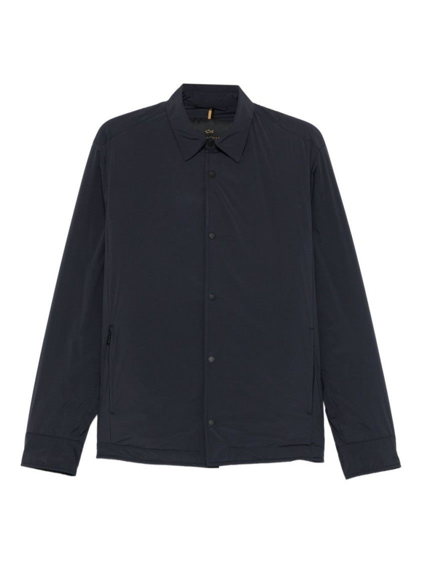 Paul & Shark Shirt Collar Jacket With Minimalist Design And Relaxed Fit