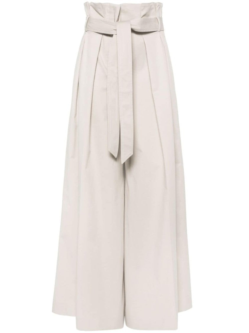 Moschino Wide-Leg Sand Beige Trousers