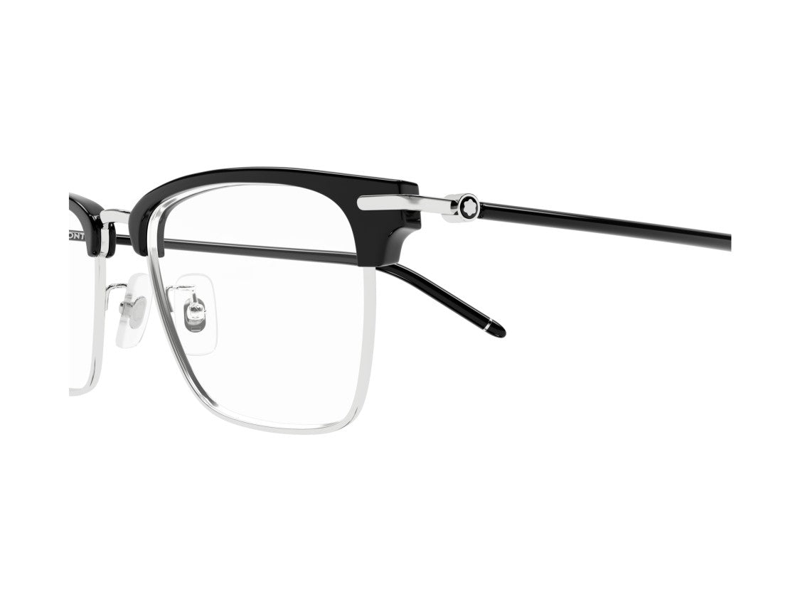 Montblanc Silver Mb0409o Black Half-Rim Eyeglasses