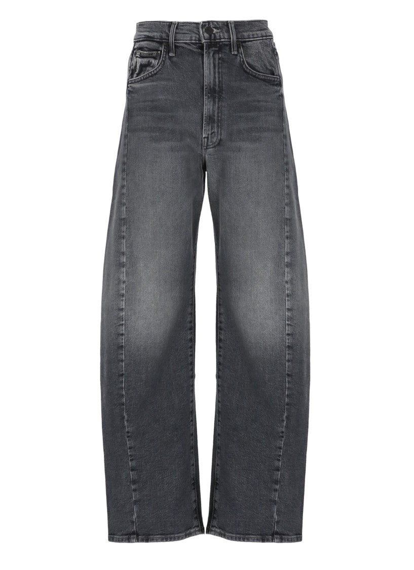 Mother Grey Back Embroidery Five Pockets Jeans