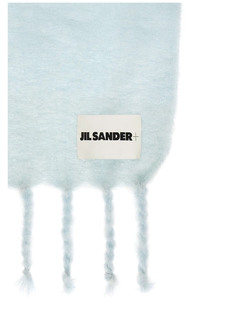 Jil Sander Logo-Embellished Scarf In Soft Mohair Blend