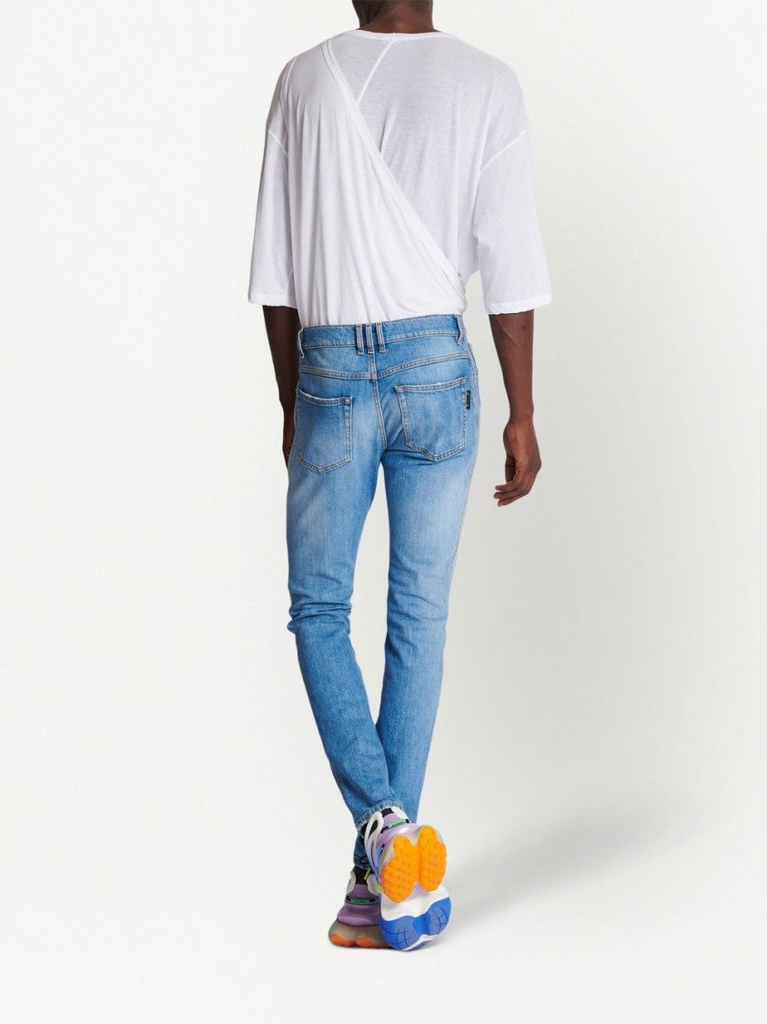Balmain Light Blue Slim-Fit Jeans