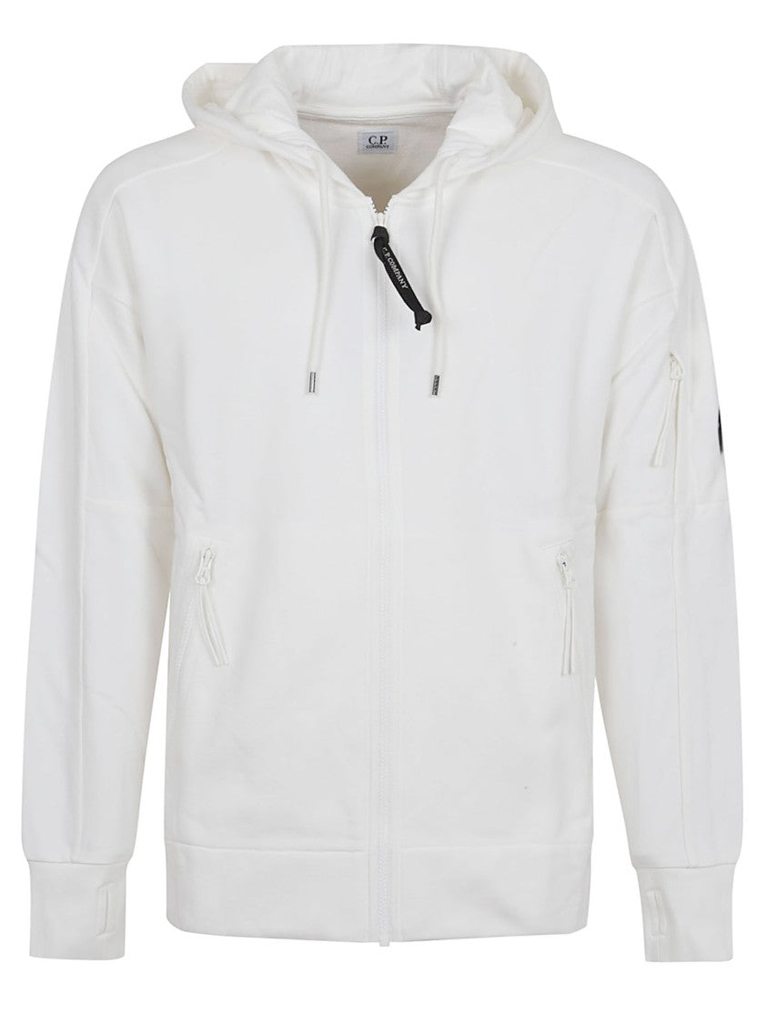 C.P. Company Diagonal Weave Brushed Fleece Hooded Sweatshirt