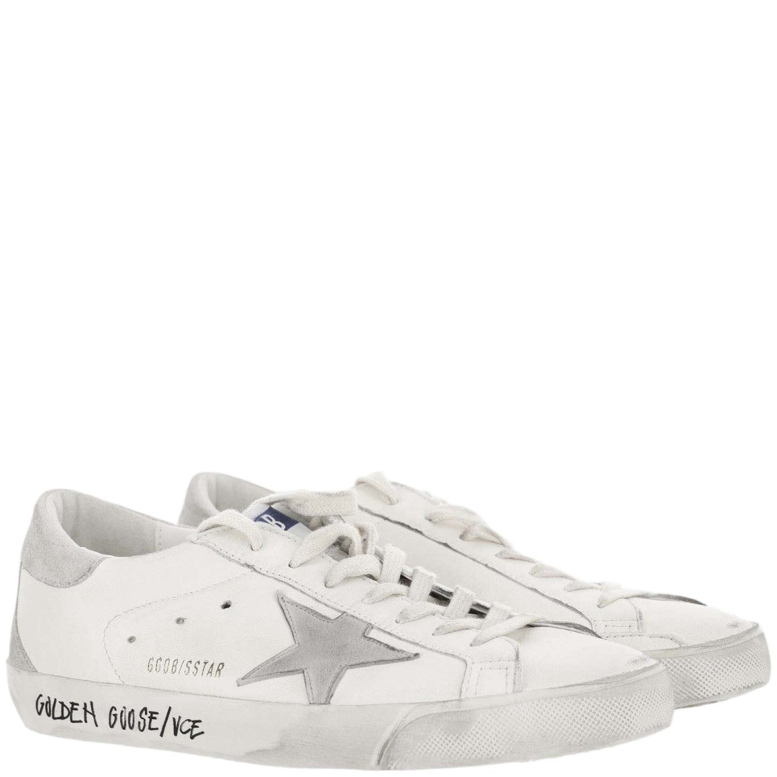 Golden Goose Low-Top Leather Sneakers With Iconic Star Patch And Contrast Tab