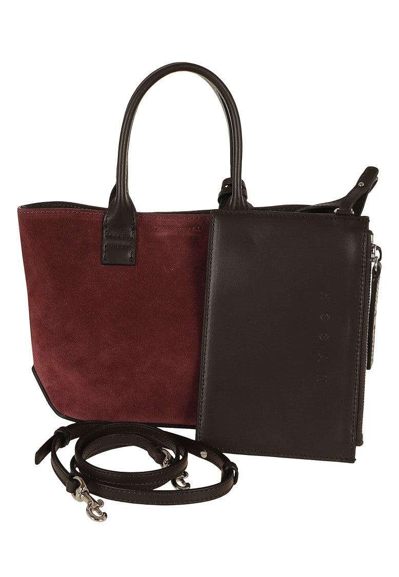 Hogan Address Mini Suede Tote Bag