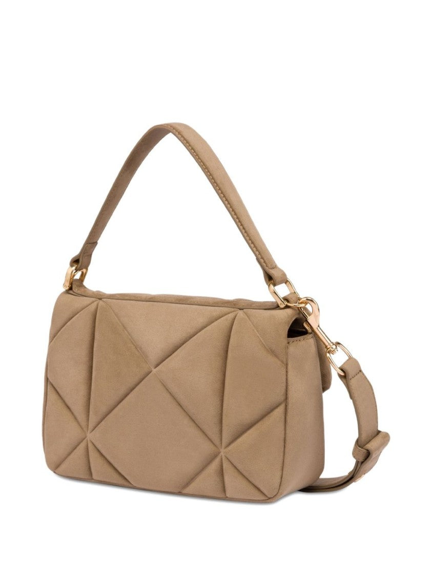 Love Moschino Structured Brown Shoulder Bag