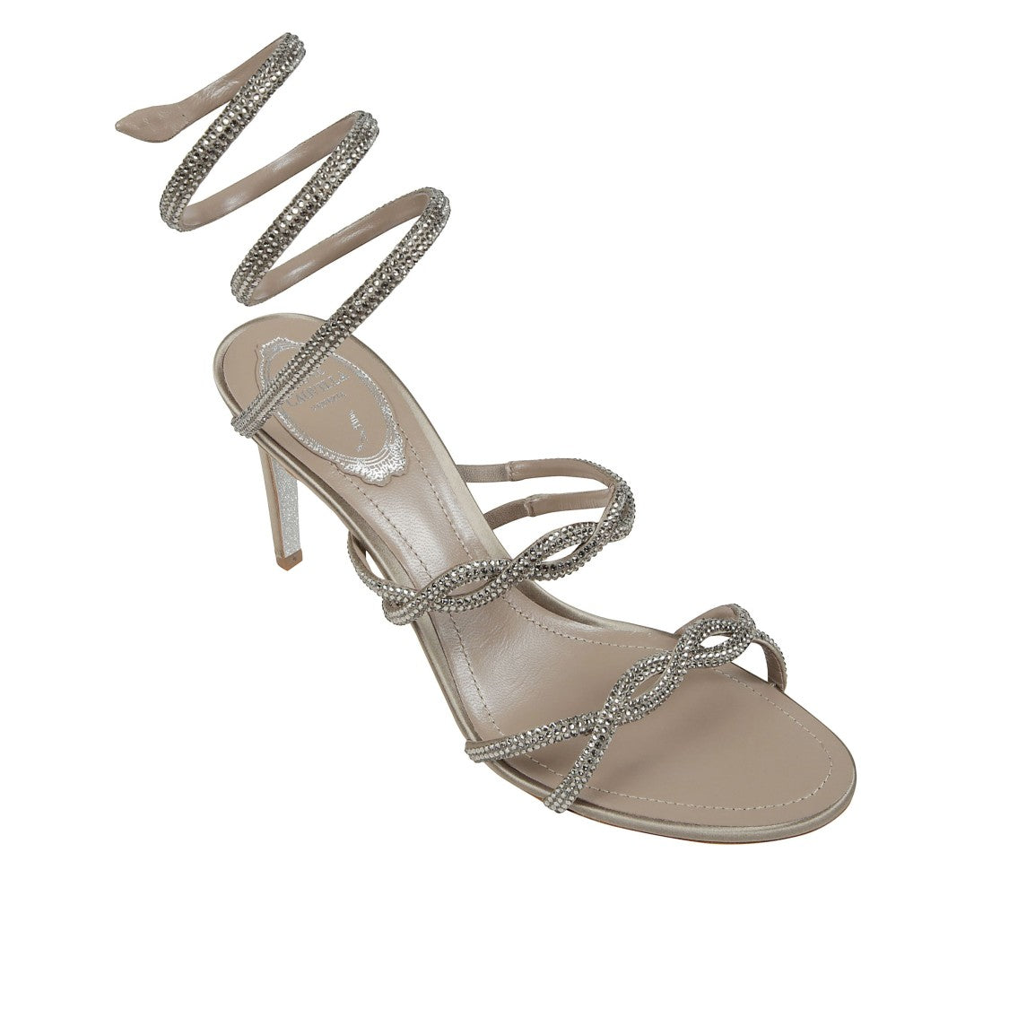 René Caovilla Braid Cleo Taupe Sandals 105