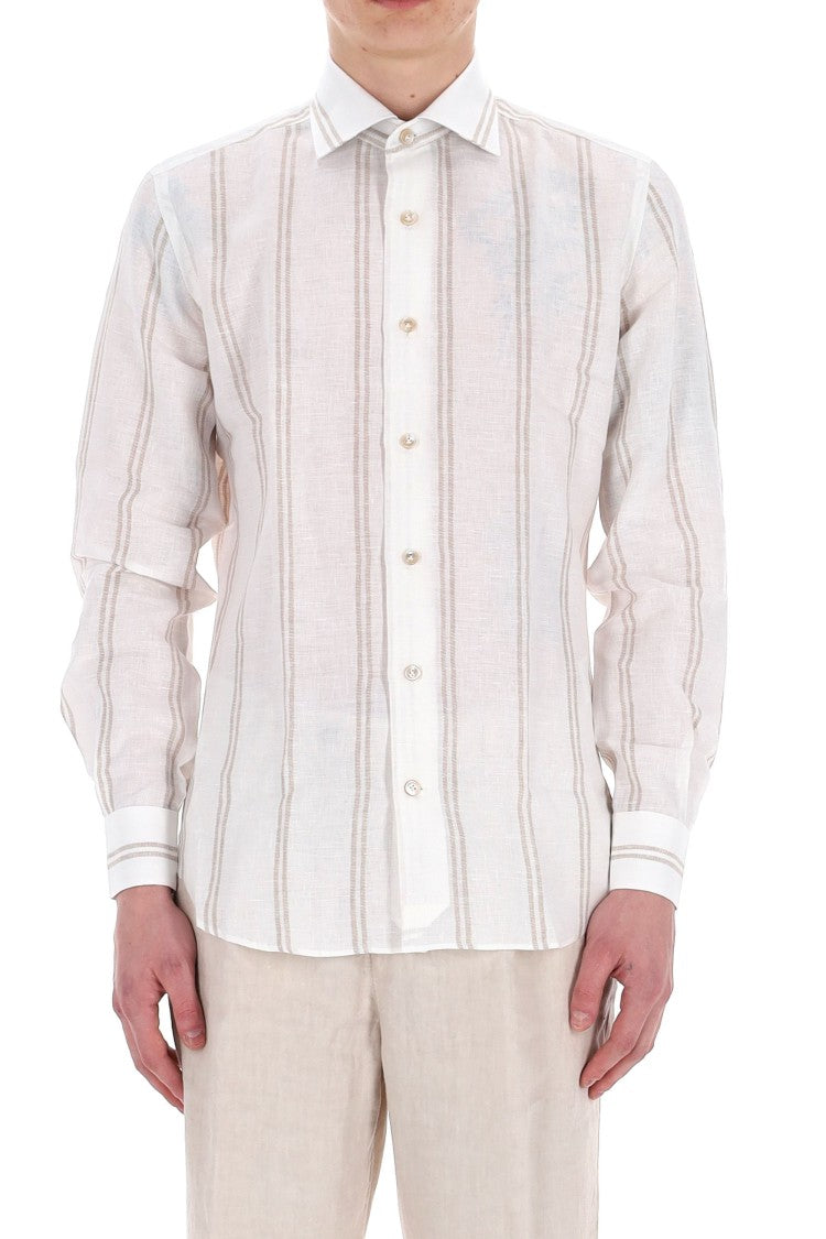Eleventy Special Stripe Linen Shirt