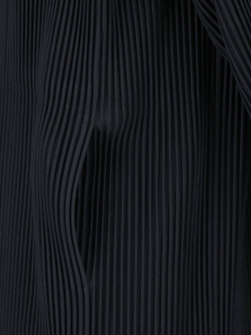 Homme Plissé Issey Miyake Black Pleated Notch Lapel Blazer