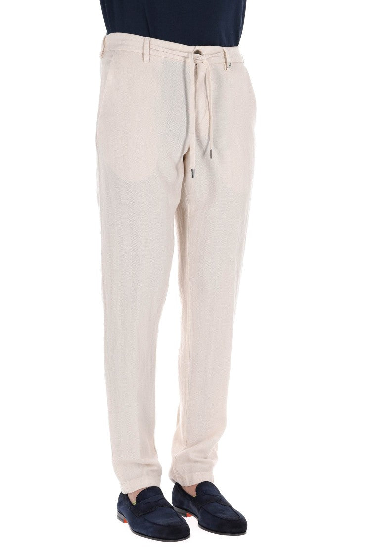 Myths Apollo Herringbone Cotton-Linen Trousers