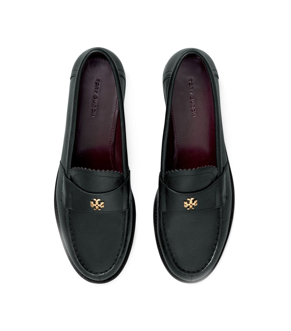 Tory Burch Caprine Leather Flat Shoes With Decorative Emblem