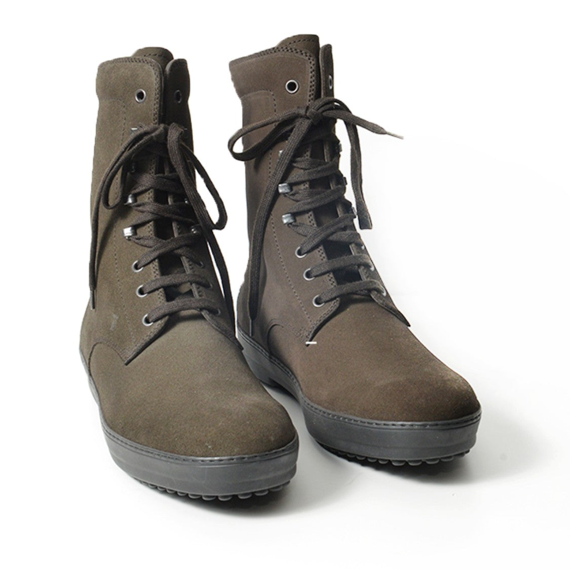Tod's Ebony Suede Tied Ankle Boot