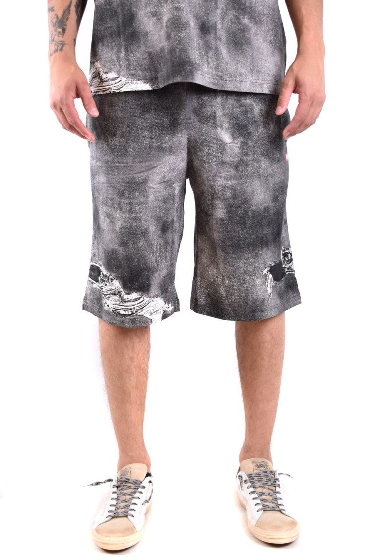 Diesel Multicolor Cotton Distressed Shorts