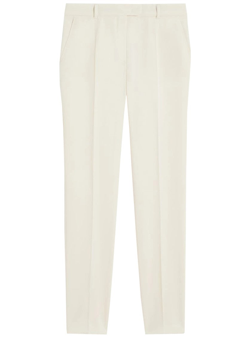 Max Mara White Jerta Straight-Leg Tailored Trousers