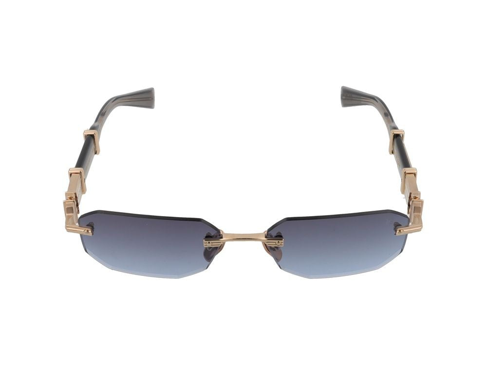 Balmain Gold Arcade Acetate Geometric Sunglasses
