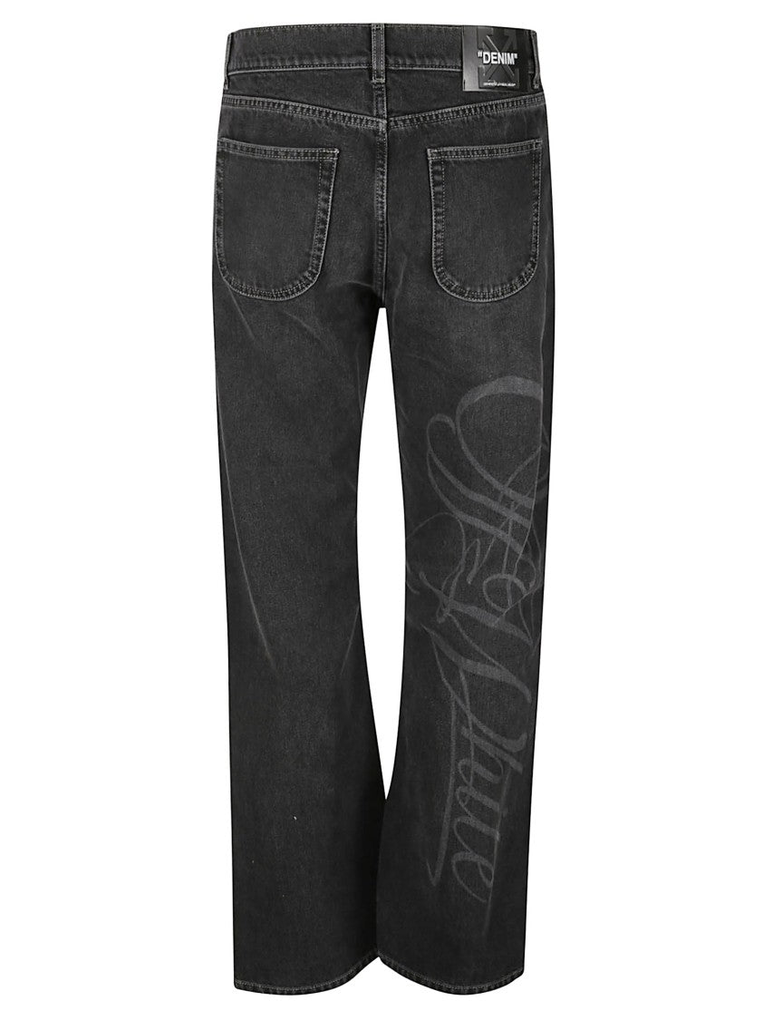 Off-White Script Logo 90S Skate Cotton Jeans