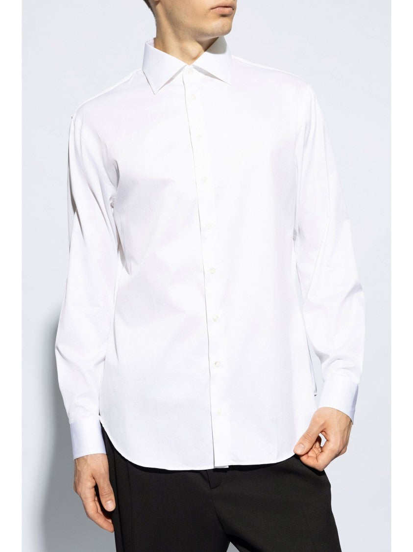 Giorgio Armani Pure Cotton Twill French Collar Shirt