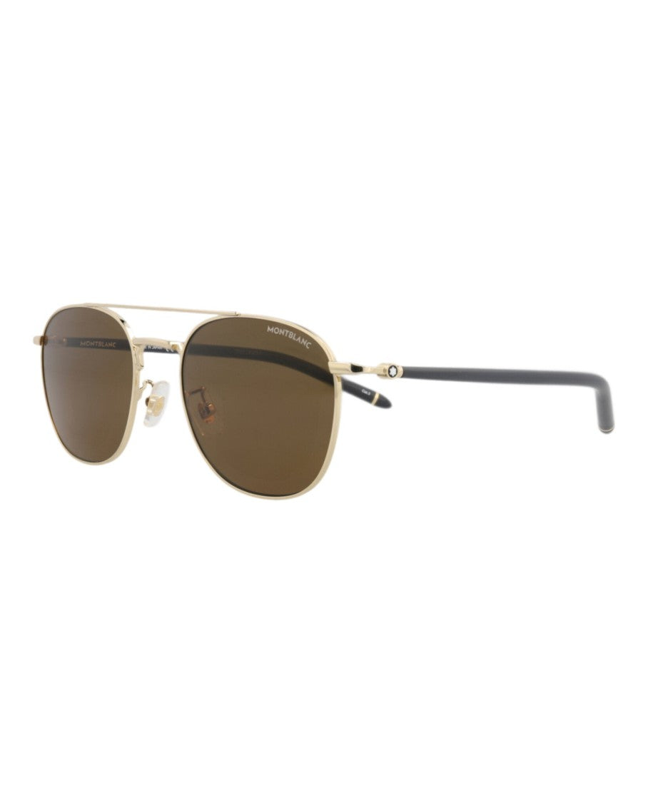 Montblanc Aviator-Frame Metal Sunglasses