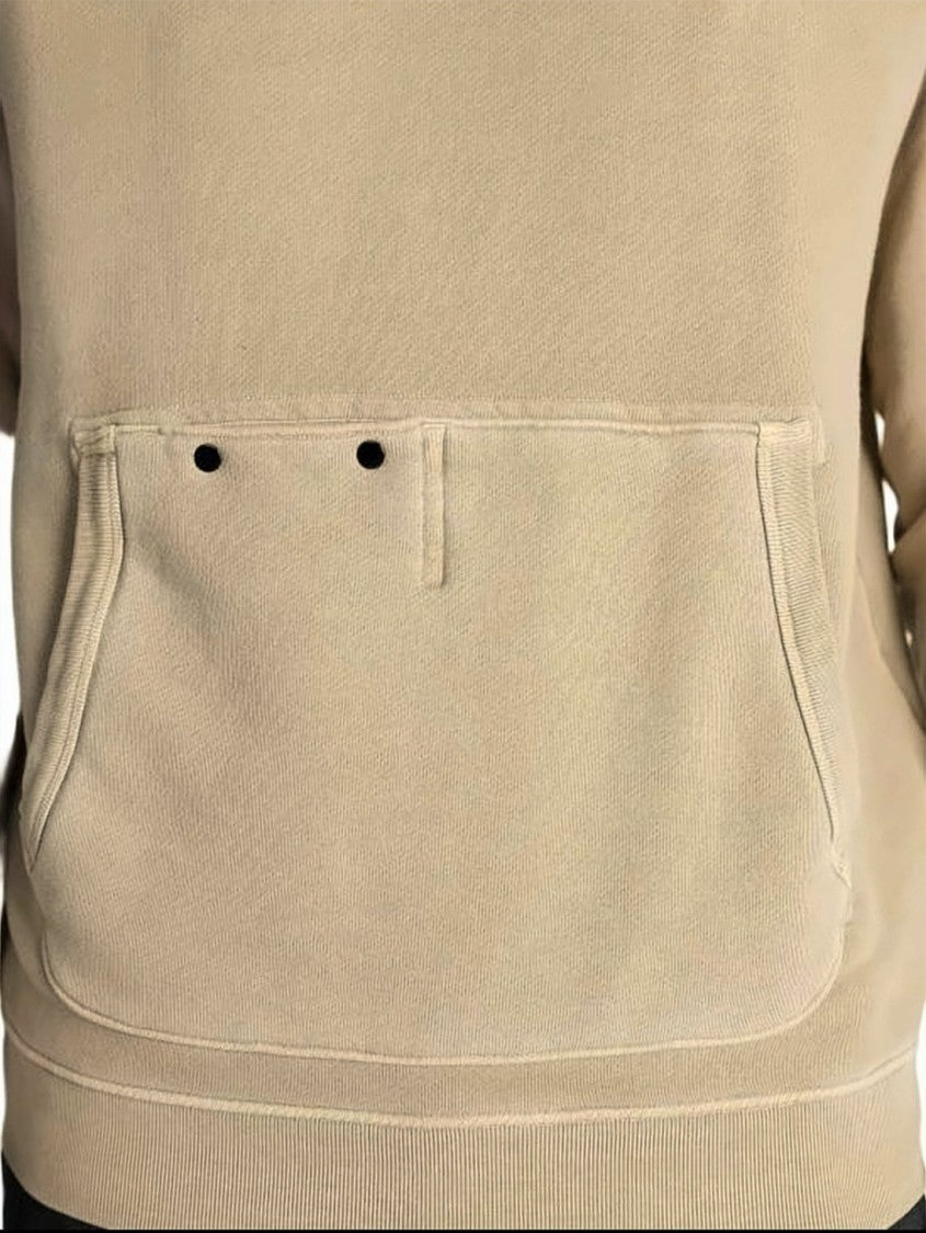 Stone Island Relaxed Fit Beige Cotton Hoodie