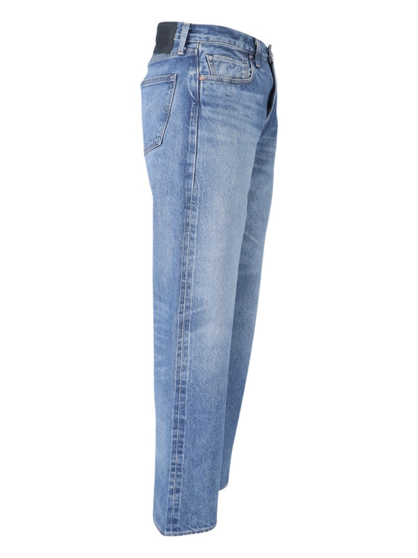 Levi's Strauss Blue Anchor Mid-Rise Straight-Leg Jeans