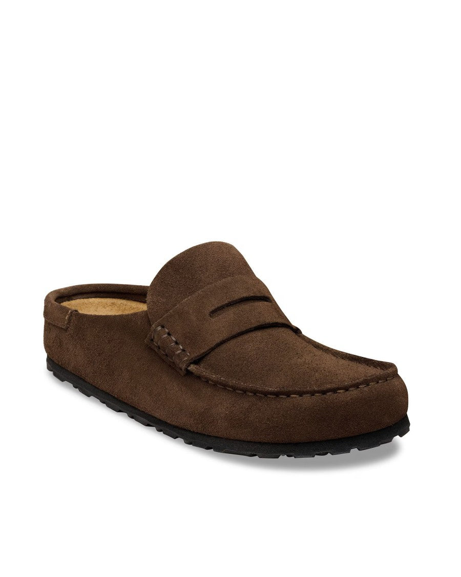Birkenstock Closed-Back Moccasin Shoes With Suede Upper
