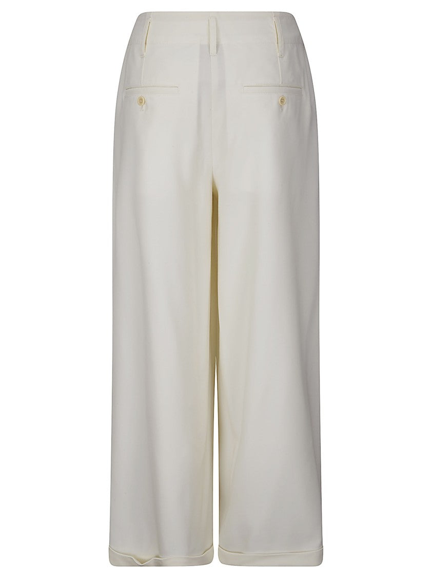 Jejia Grey Charlize Wide-Leg Wool Trousers