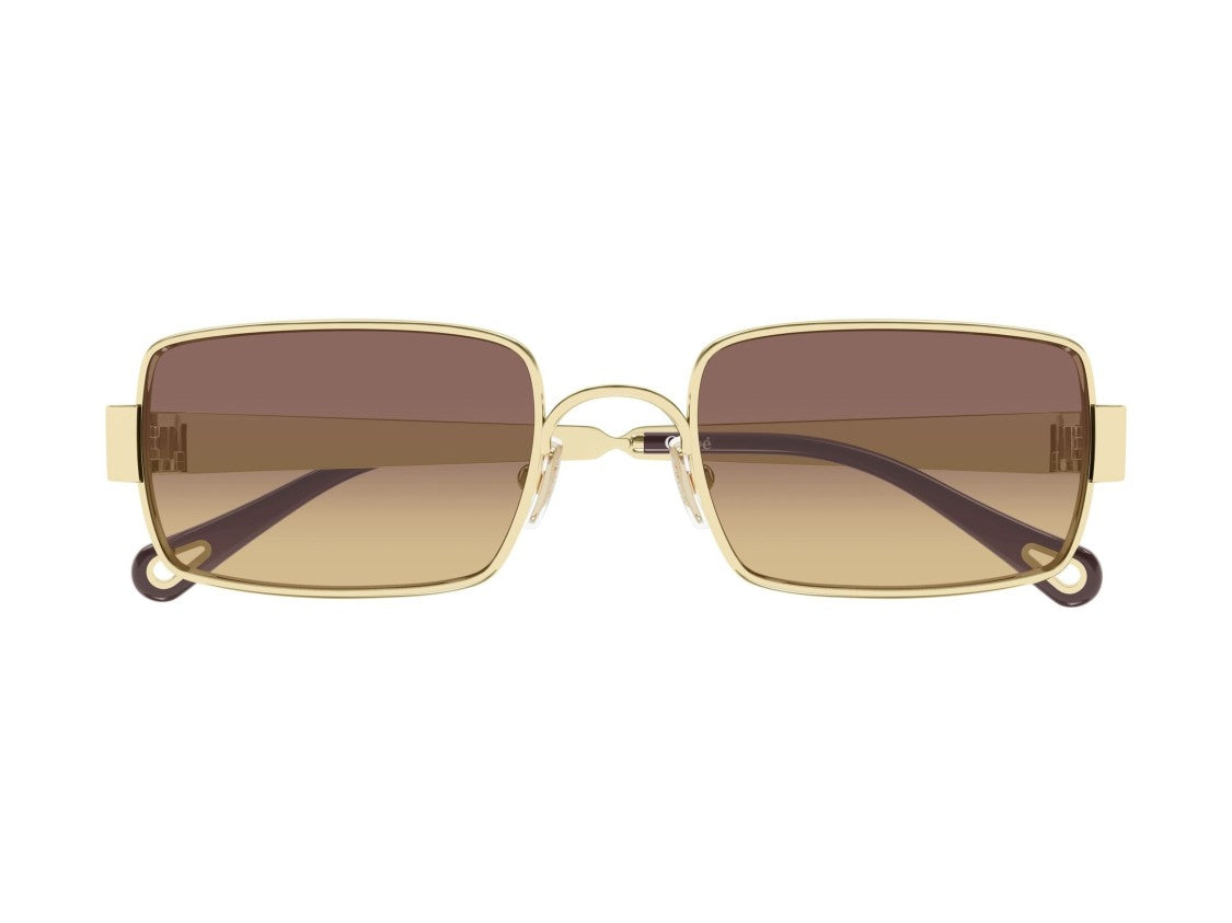 Chloé Gold Ch0354s Metal Bold Square Sunglasses