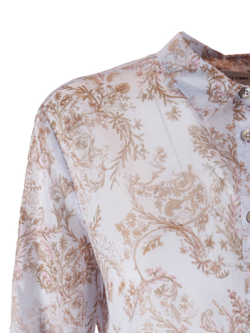 Forte Forte Regular Fit Cotton Voile Floral Casual Shirt