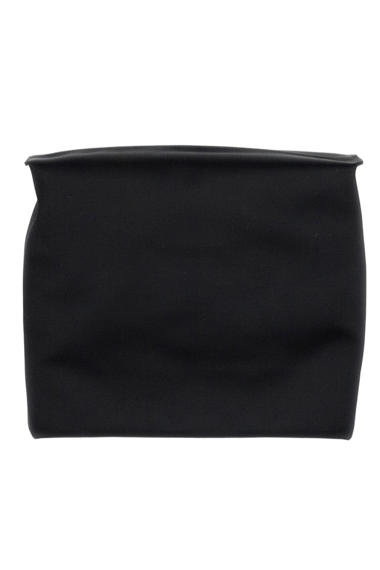 Roger Vivier Rectangular Black Clutch With Sparkling Square Buckle